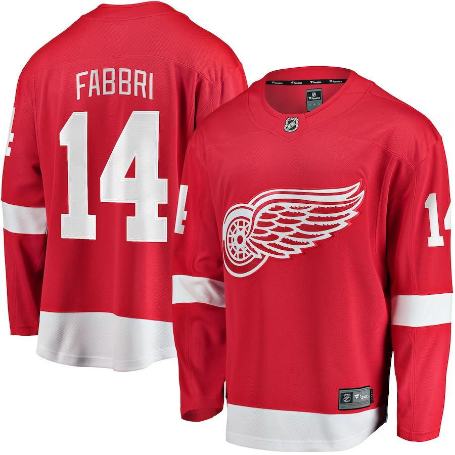Men Detroit Red Wings #14 Robby Fabbri Fanatics Branded Red Home Breakaway Player NHL Jersey